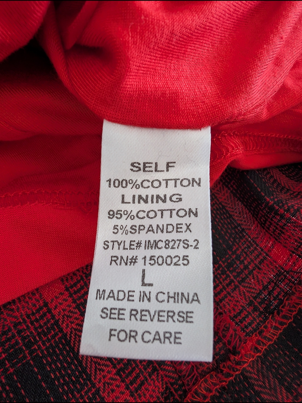 Emory Park Red And Black Plaid Wrap Skirt - Size L - Picture 8 of 10